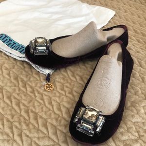 Tory Burch Rich Burgundy Flats
